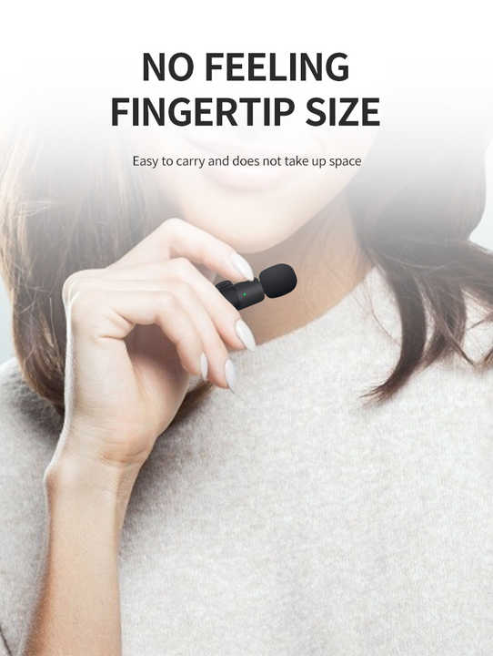 Mini 2Pack Wireless Lapel Microphone Live Stream Type C Phone Wireless Microphone