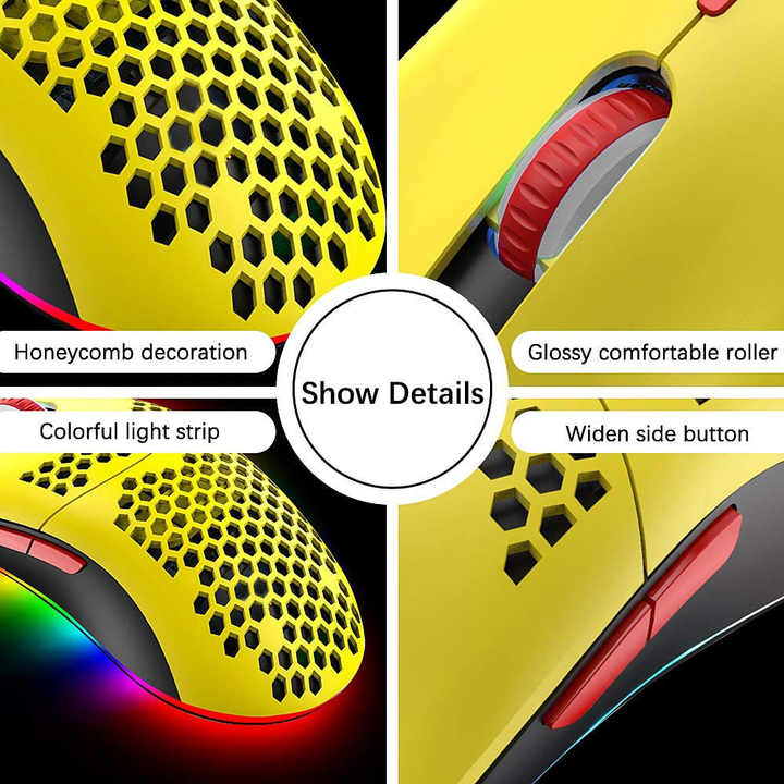 Usb Gaming Mouse GX73 RGB Programmable Optical Adjustable DPI 7200dpi Oem Wired Computer Mouse