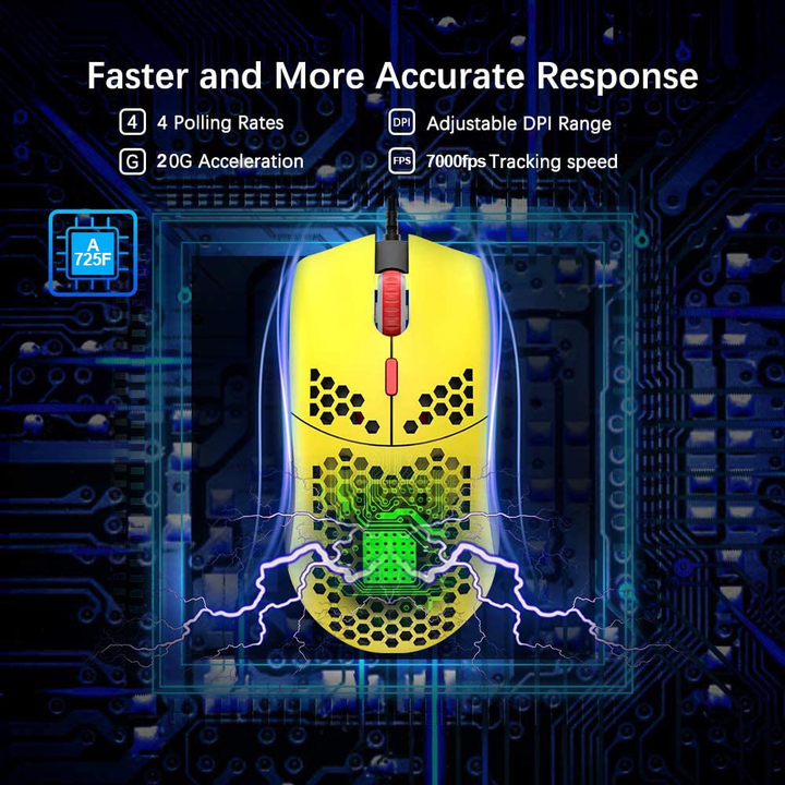 Usb  Gaming Mouse GX73 RGB Programmable Optical  Adjustable DPI 7200dpi  Oem  Wired Computer Mouse