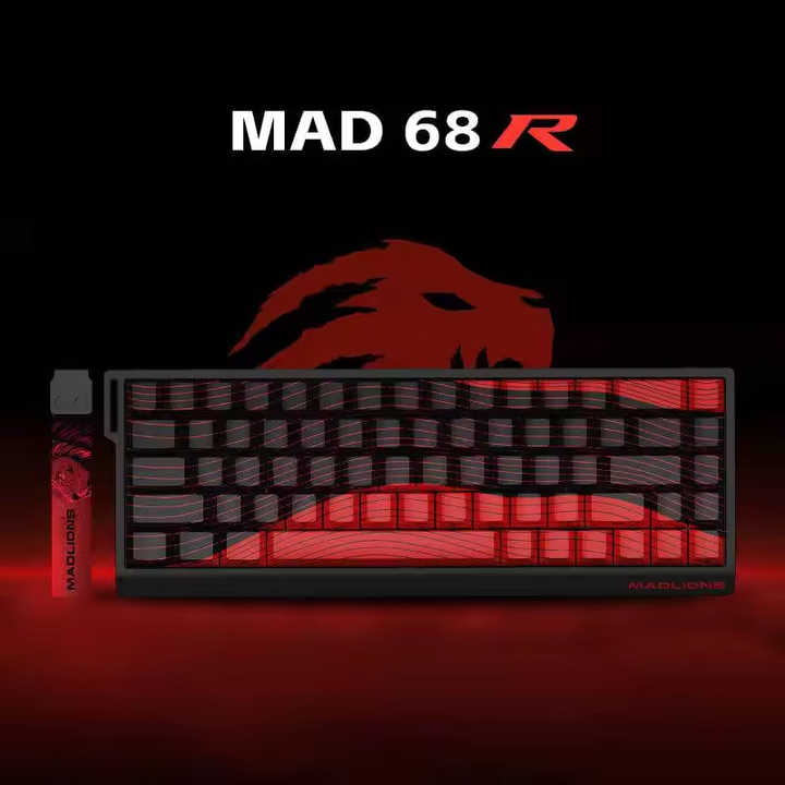 Madlions Magnetic 61/68 Key Wired Gaming RGB Layout Web Driver 8K Return Rate USB Connection for Desktop Mechanical Keyboard