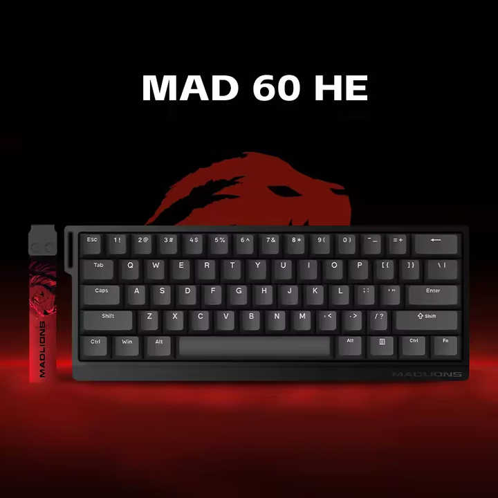 Madlions Magnetic 61/68 Key Wired Gaming RGB Layout Web Driver 8K Return Rate USB Connection for Desktop Mechanical Keyboard