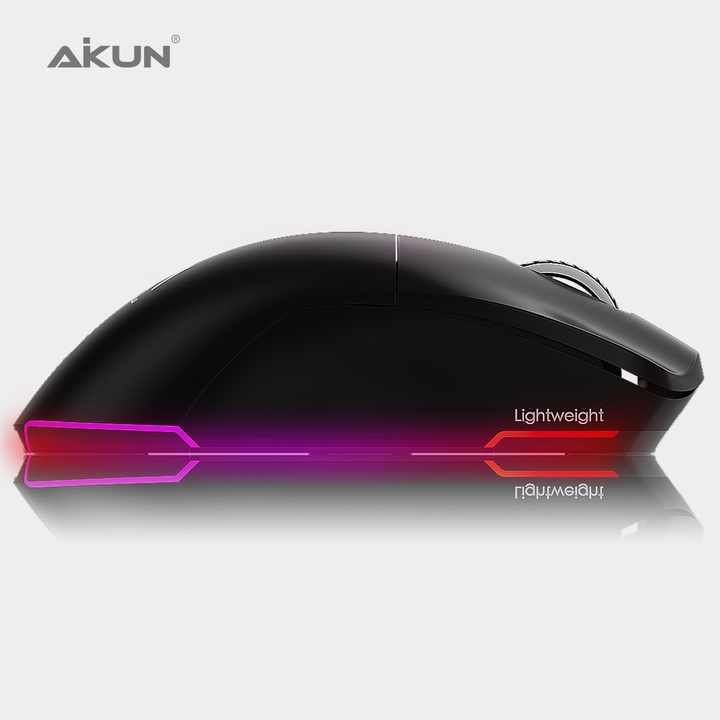 AIKUN GX43 Professional Wired 12800DPI Gaming Mouse with Two Upcovers Programmable RGB Backlight Macro Keys 1.8m Cable