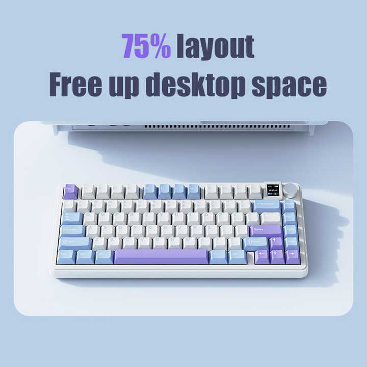 Customized XINMENG M75 Low Profile Custom Mechanical Keyboard Hot Swappable Mechanical 75 Wireless Gaming Keyboard