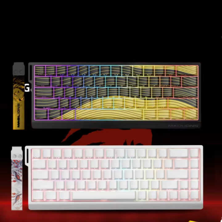 Madlions Magnetic 61/68 Key Wired Gaming RGB Layout Web Driver 8K Return Rate USB Connection for Desktop Mechanical Keyboard