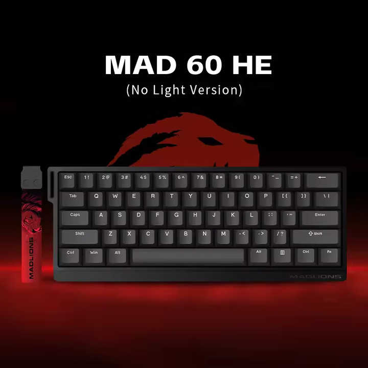 Madlions Magnetic 61/68 Key Wired Gaming RGB Layout Web Driver 8K Return Rate USB Connection for Desktop Mechanical Keyboard